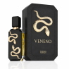 Fragrance World Veneno EDP 100 ml — опаковка на продукта; близък план; на бял фон
