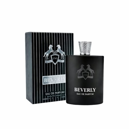 Fragrance World Beverly EDP 100 ml — άποψη προϊόντος; πλήρης σύνθεση; σε λευκό φόντο; πιο κοντινό κάδρο