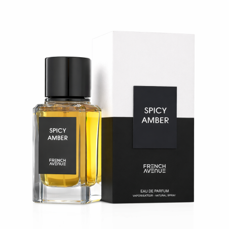 Fragrance World Spicy Amber EDP 100 ml — изображение товара; крупный план; на белом фоне