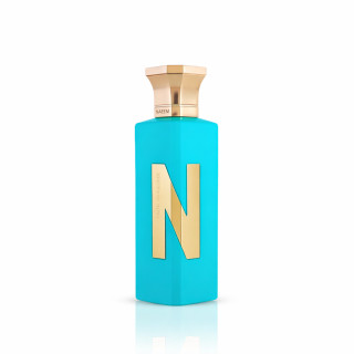 Naseem Twin Paradise Aqua EDP 75 ml — товар спереди; полная композиция; на белом фоне