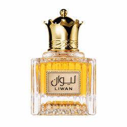 Lattafa Perfume Liwan EDP 100 ml — товар спереди; крупный план; на белом фоне