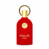 Lattafa Perfume Philos Rosso EDP 100 ml — товар спереди; полная композиция; на белом фоне