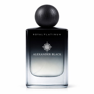 Royal Platinum Alexander Black EDP 50 ml — produkt od przodu; zbliżenie; na białym tle