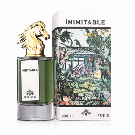 Fragrance World Inimitable EDP 100 ml — изображение товара; крупный план; на белом фоне