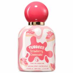 Grandeur Tubbees Strawberry Cheesecake EDP 50 ml — товар спереди; крупный план; на белом фоне