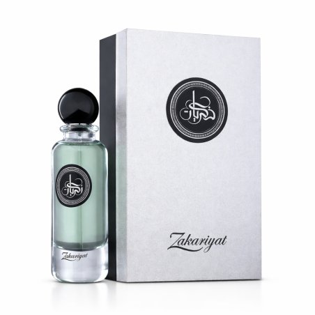 Fragrance World Athoor Al Alam Zakariyat EDP 100 ml — product en verpakking; volledige compositie; op een witte achtergrond