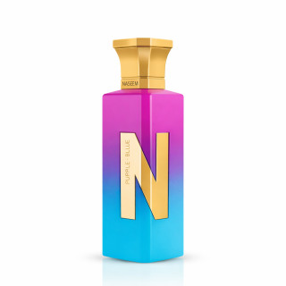 Naseem Purple Blue Aqua EDP 75 ml — товар спереди; полная композиция; на белом фоне