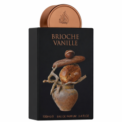 Lattafa Perfume Pride Brioche Vanille EDP 100 ml — товар спереди; крупный план; на белом фоне