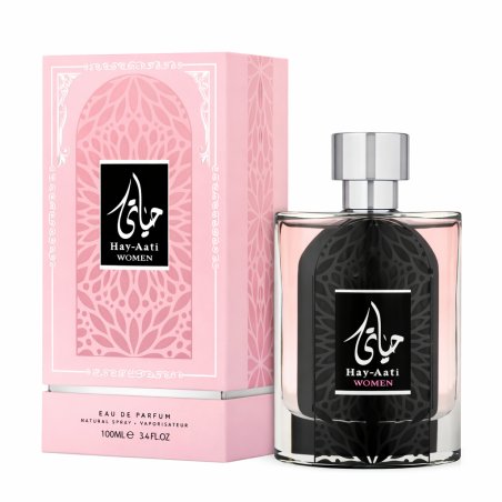 Lattafa Perfume Hayaati Woman EDP 100 ml — изображение товара; крупный план; на белом фоне