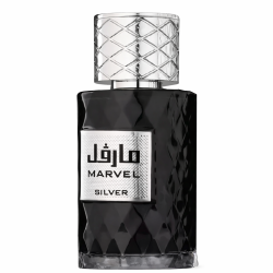 Fragrance World Marvel Silver EDP 100 ml — товар спереди; крупный план; на белом фоне