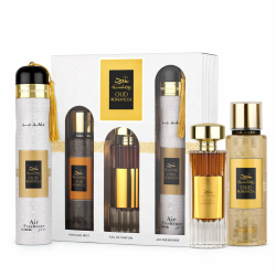 Lattafa Perfume Oud Romancea — toode eestvaates; lähivaade; valgel taustal