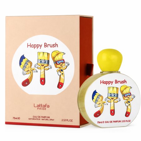 Lattafa Perfume Pride Happy Brush EDP 75 ml — toote vaade; lähivaade; valgel taustal