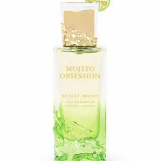 Gulf Orchid Mojito Obsession EDP 100 ml — produkt sett forfra; nærbilde; på hvit bakgrunn