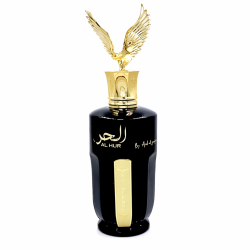 Lattafa Perfume Al Hur So Intense EDP 100 ml — товар спереди; крупный план; на белом фоне