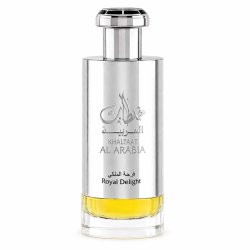 Lattafa Perfume Khaltaat Al Arabia Royal Delight EDP 100 ml — товар спереди; крупный план; на белом фоне