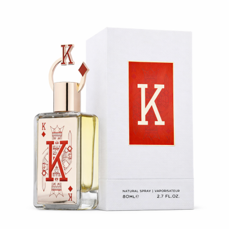 Fragrance World King K EDP 80 ml — изображение товара; полная композиция; на белом фоне