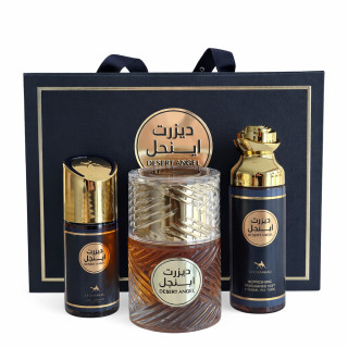 Emper Desert Angel SET 3 in 1 EDP 100 ml — product van voren; zeer nabije close-up; op een witte achtergrond