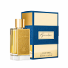 Fragrance World Grandeur EDP 100 ml — produktas ir pakuotė; visa kompozicija; baltame fone