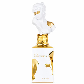 Lattafa Perfume Her Confession EDP 100 ml — Produkt von vorn; Nahaufnahme; auf weißem Hintergrund