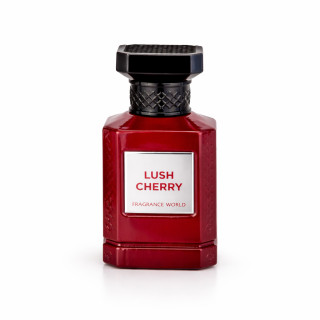 Fragrance World Lush Cherry EDP 80 ml — toode eestvaates; täiskompositsioon; valgel taustal; kõige laiem kadreering