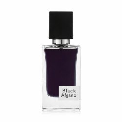Fragrance World Black Afgano EDP 60 ml — прозрачный прямоугольный флакон с чёрной крышкой и белой этикеткой