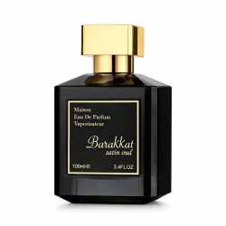 Fragrance World Barakkat Satin Oud EDP 100 ml — товар спереди; полная композиция; на белом фоне