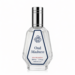 Fragrance World Oud Madness EDP 50 ml — товар спереди; крупный план; на белом фоне