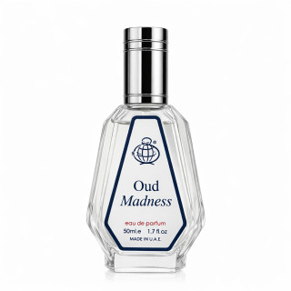 Fragrance World Oud Madness EDP 50 ml — товар спереди; крупный план; на белом фоне
