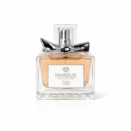 Fragrance World Marque 123 EDP 30 ml — toote vaade; lai kompositsioon; valgel taustal