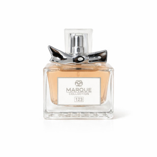 Fragrance World Marque 123 EDP 30 ml — toote vaade; lai kompositsioon; valgel taustal