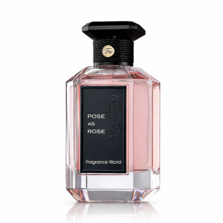 Fragrance World Pose as rose EDP 100 ml — toode eestvaates; lähivaade; valgel taustal