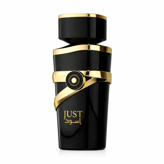 Fragrance World Just Aswad EDP 100 ml — product van voren; close-up; op een witte achtergrond
