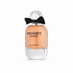 Fragrance World Prohibit Intense EDP 100 ml — товар спереди; полная композиция; на белом фоне