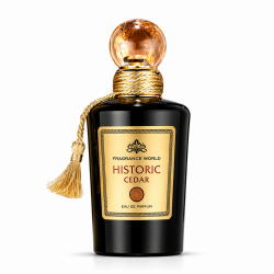 Fragrance World Historic Cedar EDP 100 ml — товар спереди; крупный план; на белом фоне