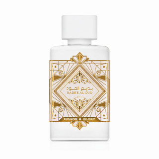 Lattafa Perfume Bade'e Al Oud Honor Glory EDP 100 ml — товар спереди; полная композиция; на белом фоне