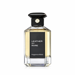 Fragrance World Leather so rare EDP 100 ml — товар спереди; полная композиция; на белом фоне