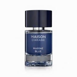 Fragrance World D'Arabie Marine Blue Maison EDP 80 ml — товар спереди; полная композиция; на белом фоне