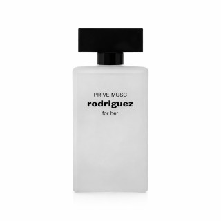 Fragrance World Prive Musc Redriguez EDP 100 ml — προϊόν από μπροστά; πλήρης σύνθεση; σε λευκό φόντο