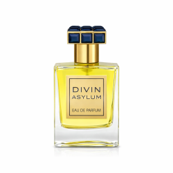 Fragrance World Divin Asylum EDP 100 ml — produktas iš priekio; visa kompozicija; baltame fone