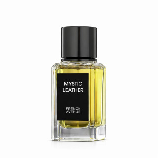Fragrance World Mystic Leather EDP 100 ml — товар спереди; полная композиция; на белом фоне