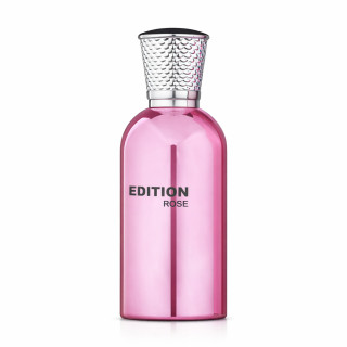 Fragrance World Edition Rose EDP 100 ml — produkt zepředu; detail; na bílém pozadí