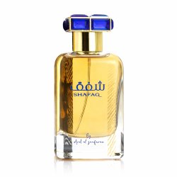 Lattafa Perfume Shafaq EDP 100 ml — товар спереди; полная композиция; на белом фоне