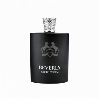 Fragrance World Beverly EDP 100 ml — προϊόν από μπροστά; πλήρης σύνθεση; σε λευκό φόντο