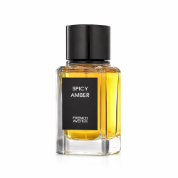 Fragrance World Spicy Amber EDP 100 ml — товар спереди; полная композиция; на белом фоне