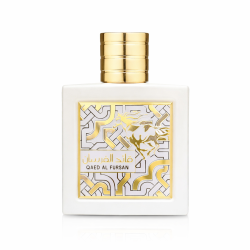 Lattafa Perfume Qaed Al Fursan Unlimited EDP 90 ml — produkts no priekšpuses; pilna kompozīcija; uz balta fona