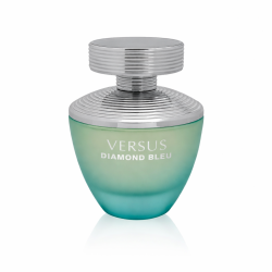 Fragrance World Versus Diamond Bleu EDP 100 ml — товар спереди; полная композиция; на белом фоне