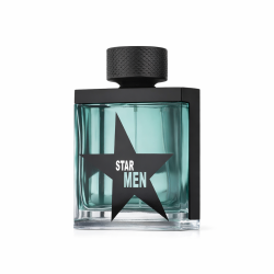 Fragrance World Star men EDP 100 ml — product van voren; volledige compositie; op een witte achtergrond
