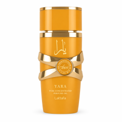 Lattafa Perfume Yara Tous 20 ml — товар спереди; крупный план; на белом фоне