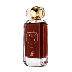Fragrance World Elysia Vanilla EDP 100 ml — produkt set forfra; nærbillede; på hvid baggrund