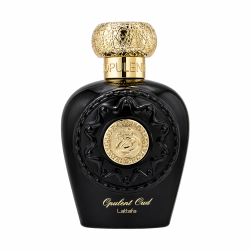 Lattafa Perfume Opulent Oud EDP 100 ml — товар спереди; полная композиция; на белом фоне